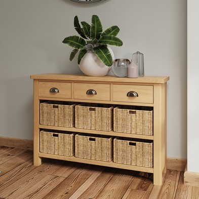 See more information about the Rutland Chest of Drawers Oak Natural 9 Drawers